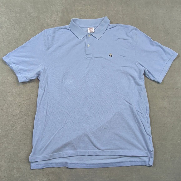 Brooks Brothers Polo Shirt Mens XXL Light Blue 346 Original Fit Cotton Pique — photo 2